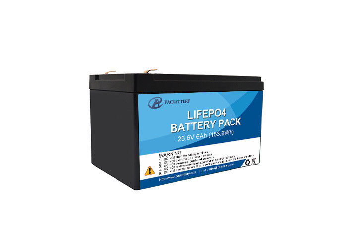 Cilindrisch 32650 Batterijpak die van het het Lithiumijzer van 25.6V 6Ah het Fosfaatcel 8s1p gebruiken