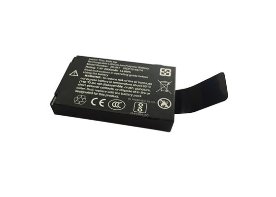 de Batterij van 7.4V PAC, 2000mAh-het Omhulsel van Lithiumion polymer battery with plastic