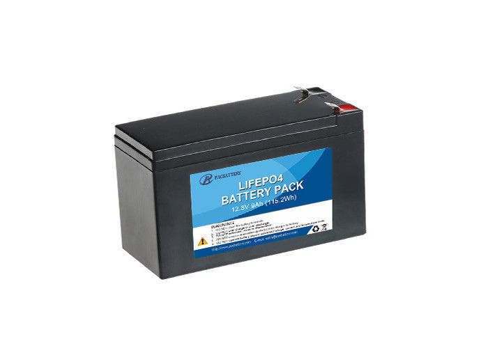 Zwart Shell de Batterij 9Ah van het 12 Voltlithium voor Reserve Goedgekeurd Systeem IEC62133